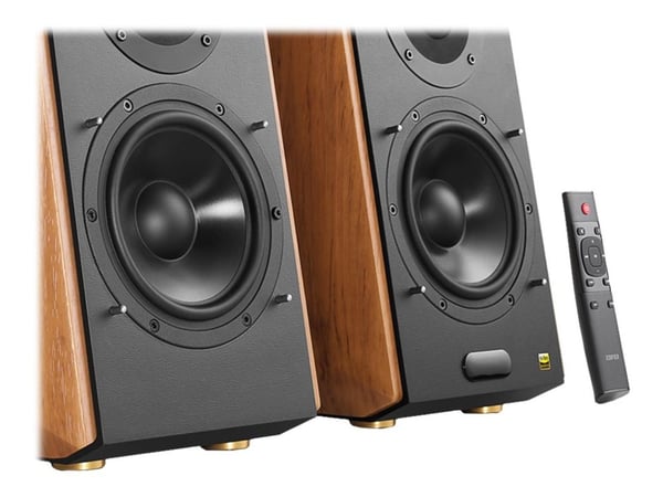 Edifier S1000MKII - Högtalare - bokhylla - trådlös - Bluetooth - 60 Watt - 2-vägs - svart, trä