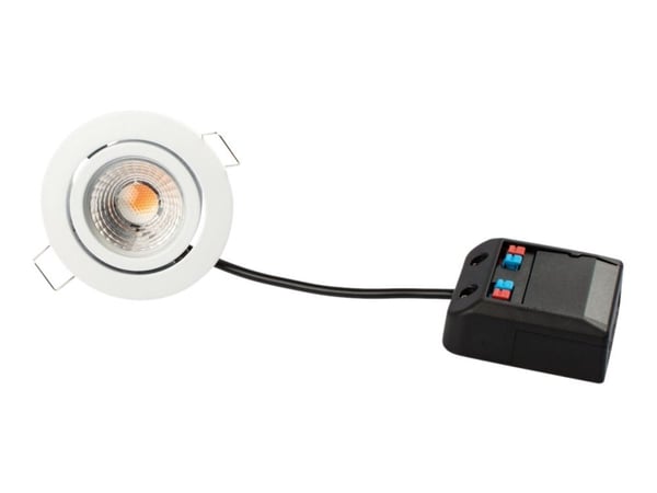 Scan Products Claudia - Kattoon upotettava valonheitin - LED - 3,2 W - luokka F - 2700 K - valkoinen mattamusta