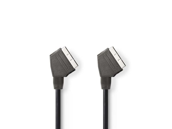 Nedis CVGL31001BK15, 1,5 m, SCART (10-pin), SCART (10-pin), Hankjønn, Hankjønn, Nickel