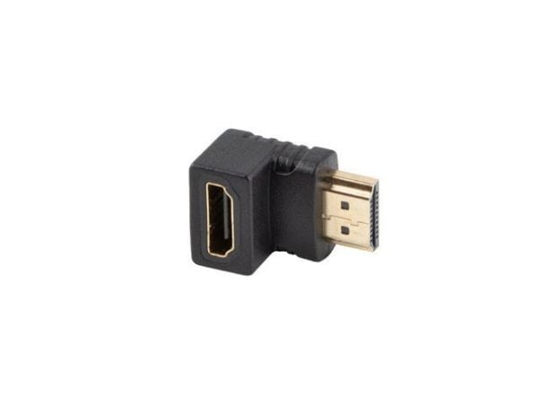 Lanberg AV-adapter Lanberg-adapter HDMI(M) -> HDMI(F) 4K vinklet bunn svart