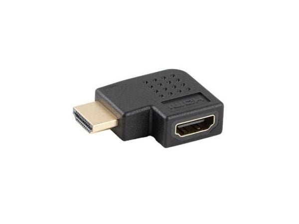 Lanberg AV-adapter Lanberg HDMI(M) -> HDMI(F) 4K-adapter, vinklet venstre, svart
