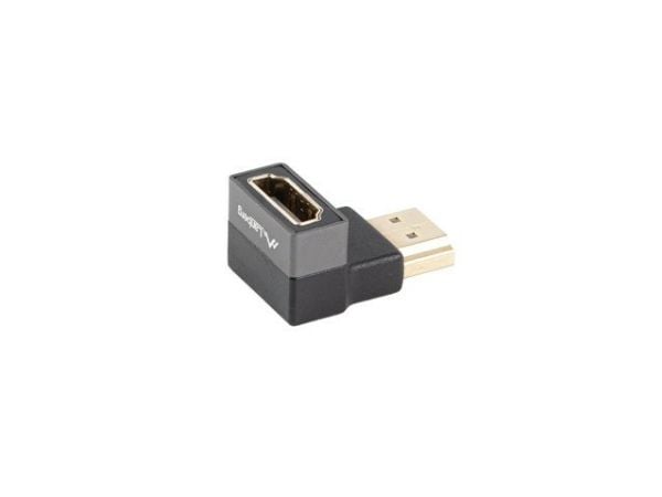 Lanberg AV Adapter Lanberg HDMI(F)->HDMI(F) 8K vinkel ned aluminimum silver