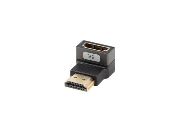 Lanberg AV Adapter Lanberg HDMI(F)->HDMI(F) 8K vinkel ned aluminimum silver