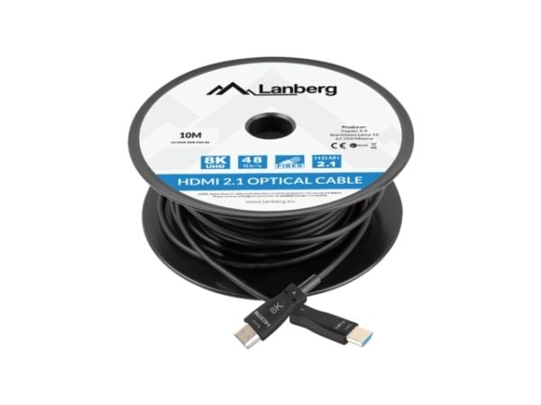 KAAPELI HDMI M/M V2.1 10M 8K MUSTA OPTINEN AOC LANBERG