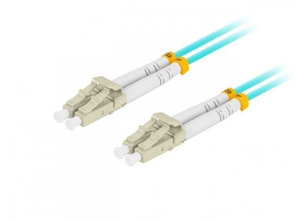 Lanberg - Koblingskabel - LC/UPC-multimodus (hann) til LC/UPC-multimodus (hann) - 3 m - 3 mm - fiberoptisk - dupleks - 50 / 125 mikroner - OM3 - ha...