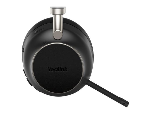 Yealink BH76 - Hodesett - on-ear - Bluetooth - trådløs - aktiv støydemping - USB-A via Bluetooth-adapter - svart - med ladestativ - Certified for M...