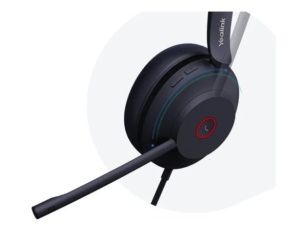 Yealink UH37 Mono - Hodesett - on-ear - kablet - USB - lydisolerende - svart - Certified for Microsoft Teams