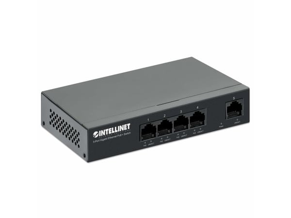 Intellinet 561792, Gigabit Ethernet (10/100/1000), Full tosidig, Strøm over Ethernet (PoE), Kan monteres på vegg