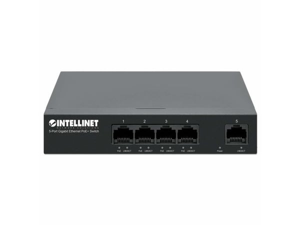 Intellinet 561792, Gigabit Ethernet (10/100/1000), Full tosidig, Strøm over Ethernet (PoE), Kan monteres på vegg