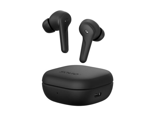 Savio TWS-12, True Wireless Stereo (TWS), Samtaler/musikk, 50 g, Hodesett, Sort