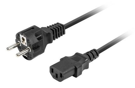 VIRTAJOHTO CEE 7/7->IEC 320 C13 1.8M VDE SUORA MUSTA LANBERG