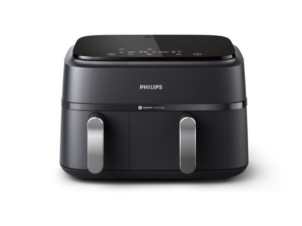 Philips Series 3000 NA351 - Varmluftsteker - 9 liter - 2.75 kW - svart / sølv