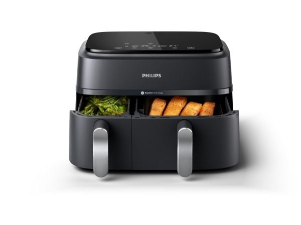 Philips Series 3000 NA351 - Varmluftsteker - 9 liter - 2.75 kW - svart / sølv