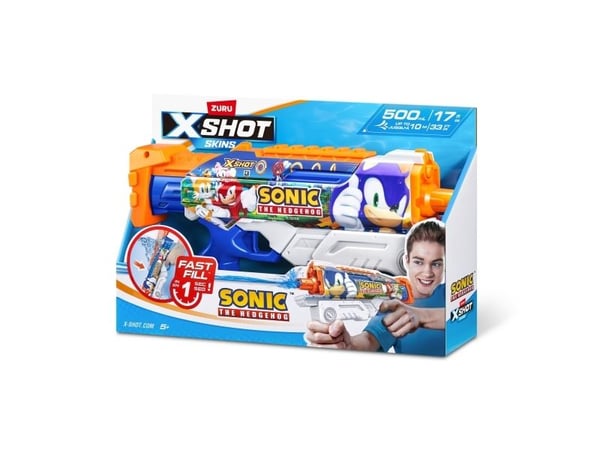 XSHOT Water Fast-Fill Skins Sonic The Hedgehog Hyperload Water Blaster