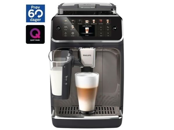 Philips 5500 series Helautomatisk espressomaskin EP5549/70 LatteGo, Espressomaskin, 1,8 L, Kaffebønner, Innebygd kvern, 230 W, Svart, Sølv