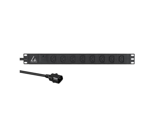 Lanview LVR-2MC14-SPD-C13X8, Perus, 1U, Yksivaiheinen, Vaaka, Alumiini, Musta