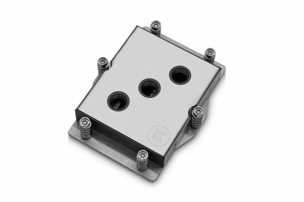 EK Water Blocks EK-Pro QDC, Vannblokk + Bakplate, 12 cm, Sort, Rustfritt stål