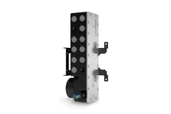 EK Water Blocks EK-Pro QDC, Vannblokk + Bakplate, 12 cm, Sort, Rustfritt stål