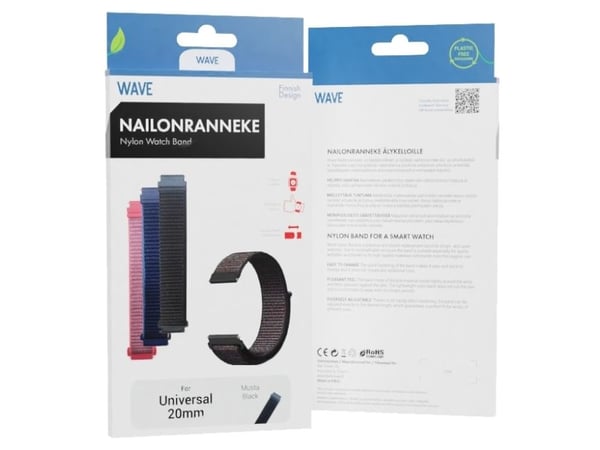 Wave -NB-UNI-20-BK, Kellon hihna, 1 kpl