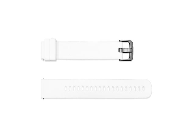 Wave silikonband 20mm, för smarta klockor och sportklockor, vit