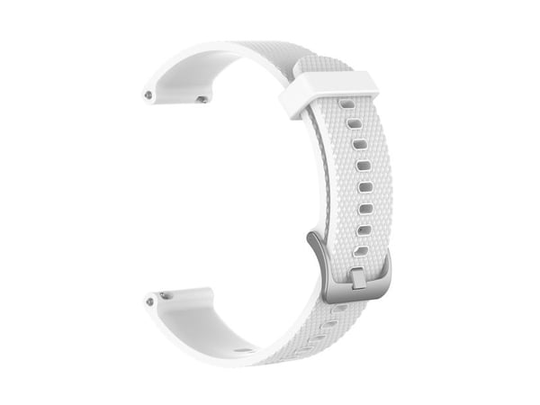 Wave silikonband 20mm, för smarta klockor och sportklockor, vit