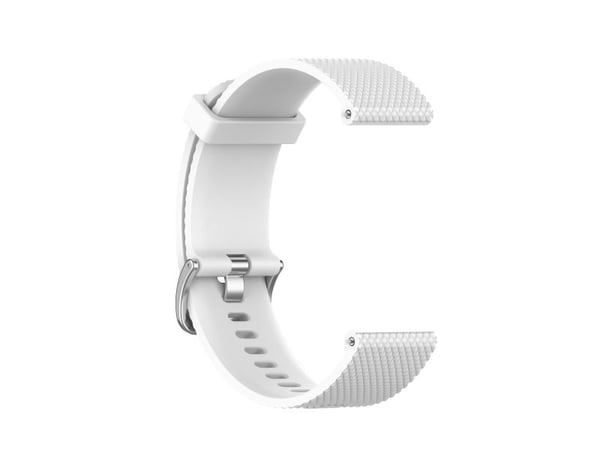 Wave silikonband 20mm, för smarta klockor och sportklockor, vit