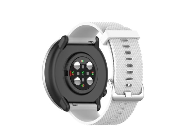 Wave silikonband 20mm, för smarta klockor och sportklockor, vit