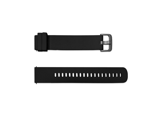 Wave silikonband 22mm, för smarta klockor och sportklockor, svart