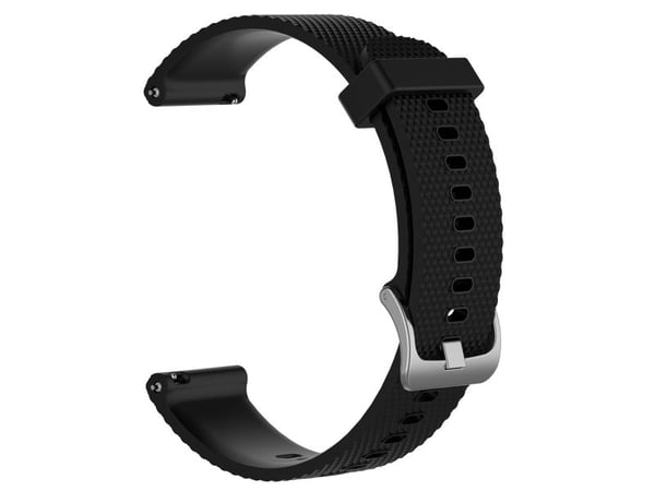 Wave silikonband 22mm, för smarta klockor och sportklockor, svart