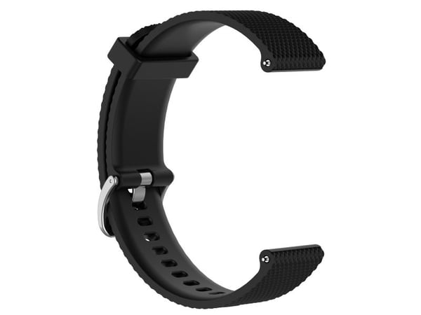 Wave silikonband 22mm, för smarta klockor och sportklockor, svart