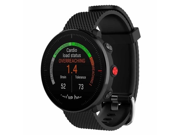 Wave silikonband 22mm, för smarta klockor och sportklockor, svart
