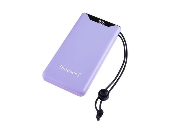 Intenso F10000 - Strømbank - 10000 mAh - 20 watt - 3 A - QC 3.0, Power Delivery 3.0 + PPS - 2 utgangskontakter (USB-C, USB-type A) - på kabel: USB-...