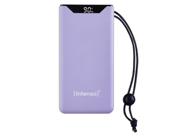 Intenso F10000 - Strømbank - 10000 mAh - 20 watt - 3 A - QC 3.0, Power Delivery 3.0 + PPS - 2 utgangskontakter (USB-C, USB-type A) - på kabel: USB-...
