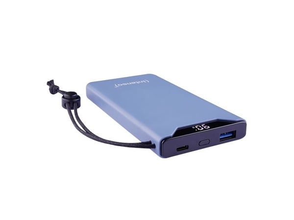 Intenso F10000 - Strømbank - 10000 mAh - 20 watt - 3 A - QC 3.0, Power Delivery 3.0 + PPS - 2 utgangskontakter (USB-C, USB-type A) - på kabel: USB-...