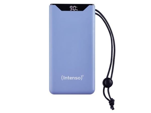 Intenso F10000 - Strømbank - 10000 mAh - 20 watt - 3 A - QC 3.0, Power Delivery 3.0 + PPS - 2 utgangskontakter (USB-C, USB-type A) - på kabel: USB-...