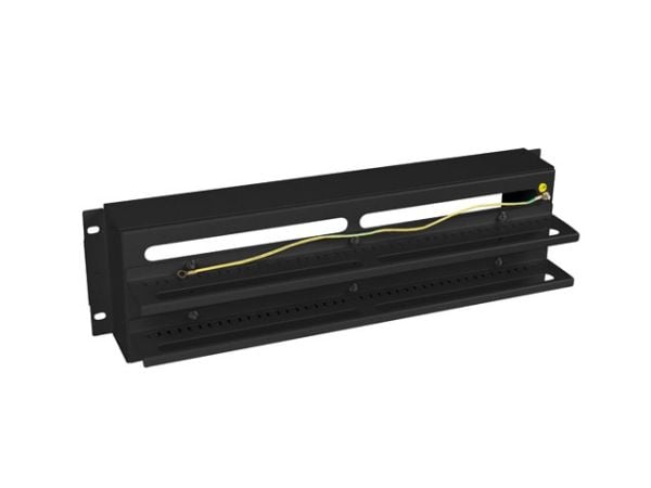 Lanberg Spenningsfordelingspanel 3U 19 tommer med DIN ts-35 skinne, sort