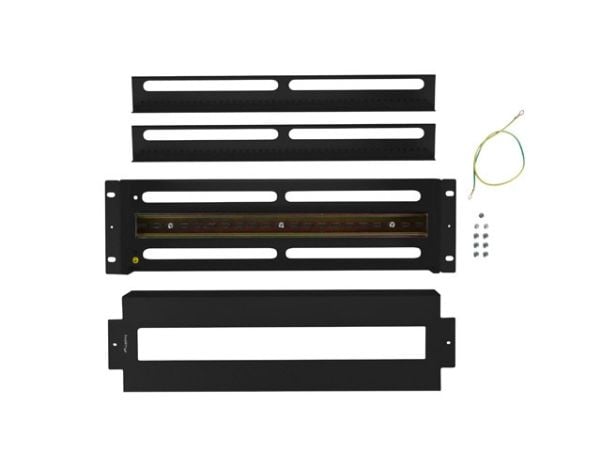 Lanberg Spenningsfordelingspanel 3U 19 tommer med DIN ts-35 skinne, sort
