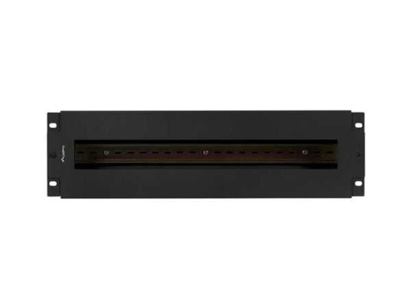 Lanberg Spenningsfordelingspanel 3U 19 tommer med DIN ts-35 skinne, sort