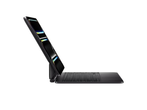 Apple Magic Keyboard - Tastatur og folioveske - med styrepute - bakbelysning - Apple Smart connector - QWERTY - Russisk - svart