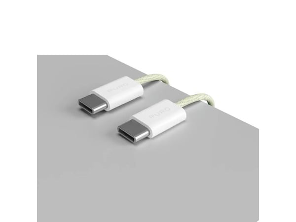 Kabel Puro Flettet USB-C / USB-C 60 W, 1,5 m, gul