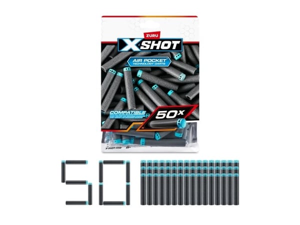 XShot X-SHOT skumprosjektiler Excel, 50 stk., 36588 XShot X-SHOT skumprosjektiler Excel, 50 stk., 36588