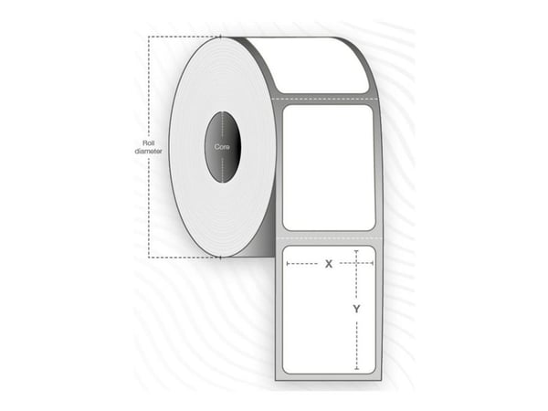 Capture - Permanet adhesiv - hvit - Rull ( 8 cm x 43 m) 32 rull(er) etikettrull