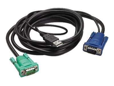 APC AP5822, 3,66 m, musta, USB-A, HD-15, 165 mm, 50 mm