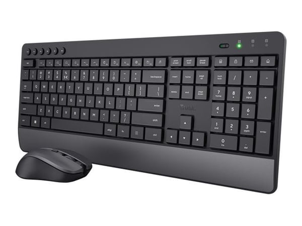 Trust TKM-450 - Tastatur- og mussett - trådløs - Nordisk - svart - pappeske