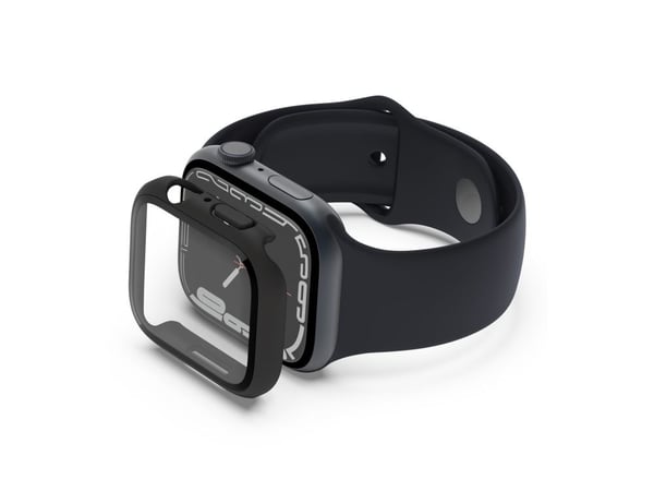 Belkin SCREENFORCE - Støtfanger for smartarmåndsur - 2-i-1 - polykarbonat, herdet glass (9H) - svart