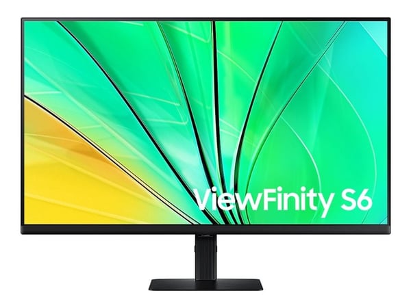 Samsung ViewFinity S6 S32D600EAU - LED-skjerm - 32" - 2560 x 1440 QHD @ 100 Hz - IPS - 350 cd/m² - 1000:1 - HDR10 - 5 ms - HDMI, DisplayPort - sort