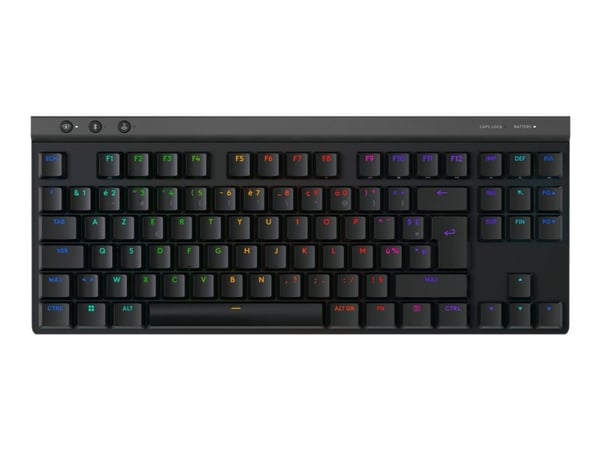 Logitech G G515 - Tastatur - LIGHTSPEED - TKL - bakgrunnsbelyst - trådløs - 2.4 GHz, Bluetooth, USB - AZERTY - Fransk - tastsvitsj: GL Tactile - svart