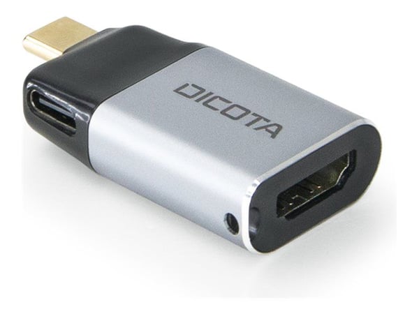 DICOTA D32046, USB Type-C, USB Type-C, mini DisplayPort, Handstik, musta, hopea, 40,8 mm, 11,5 mm