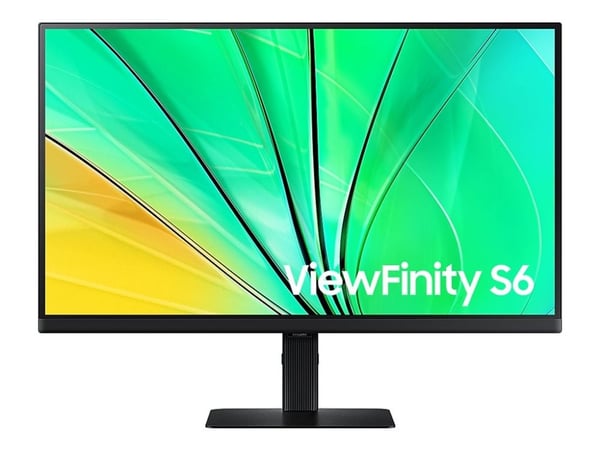 Samsung ViewFinity S6 S27D600EAU - LED-skjerm - 27" - 2560 x 1440 QHD @ 100 Hz - IPS - 350 cd/m² - 1000:1 - HDR10 - 5 ms - HDMI, DisplayPort - sort