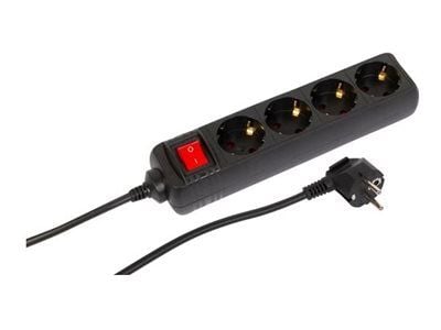 Microconnect MC-GRU0045BS, 5 m, Sisätila, Tyyppi F, Tyyppi F, Kulmikas, musta